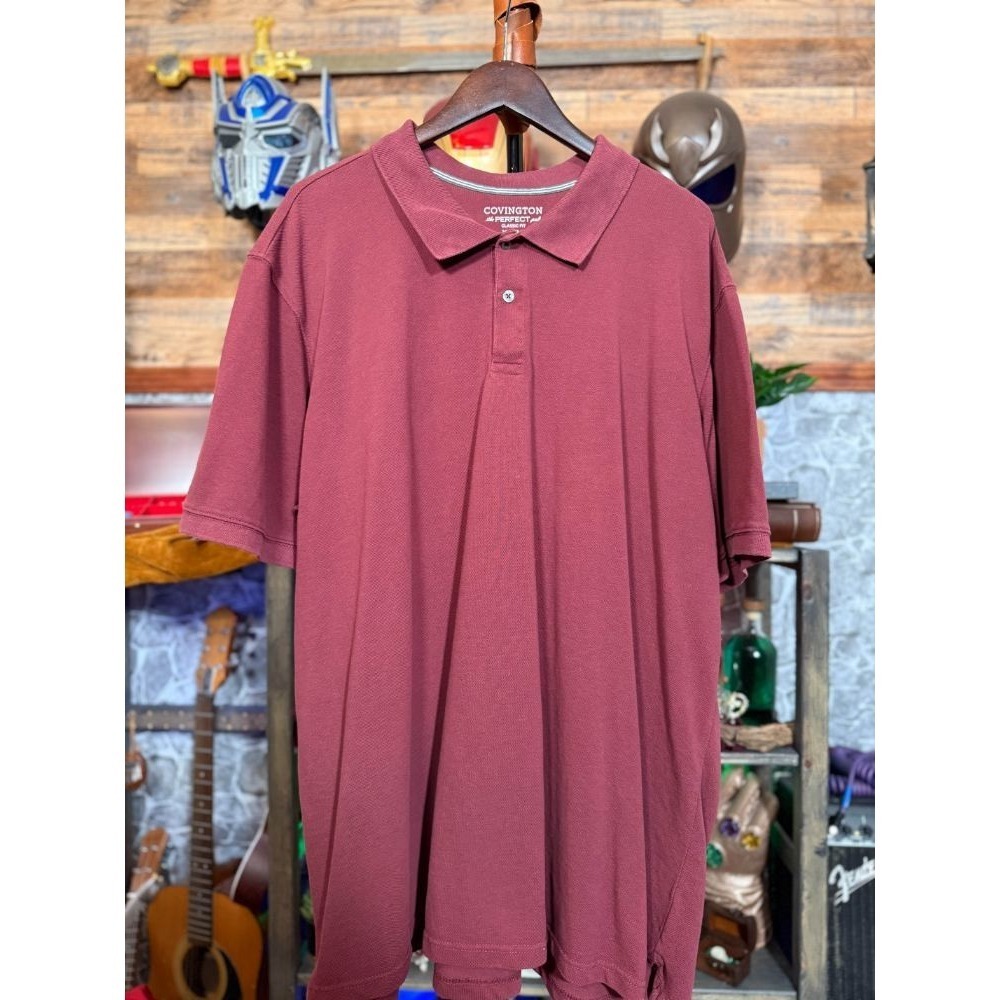 Covington Classic Fit 3X Large Tall Burgundy Polo Shirt